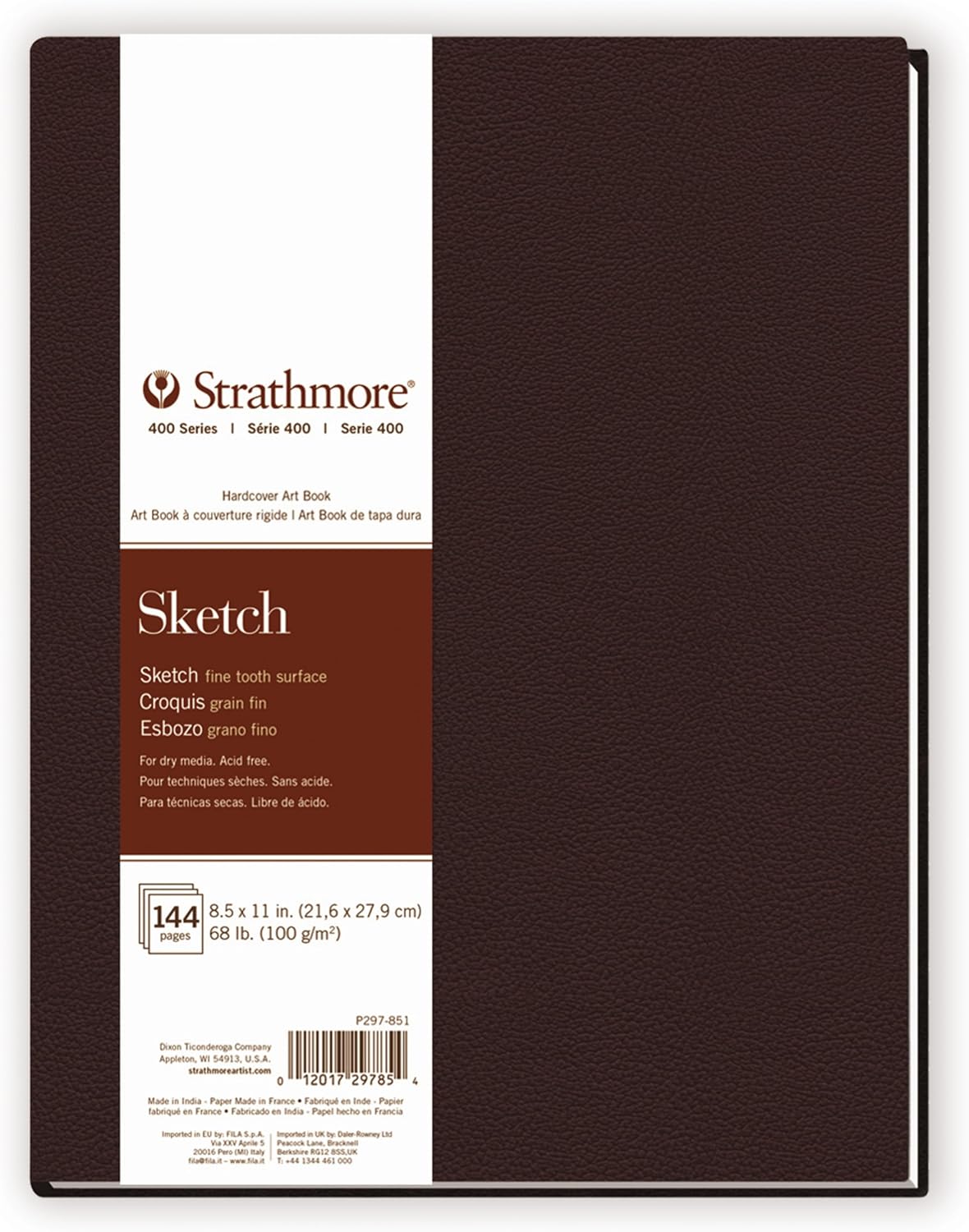 Strathmore 400 Series Hard Bound Sketch Journal, 60 lb. Paper, 8.5 X 11.5 inches, 192 Pages (297-12)