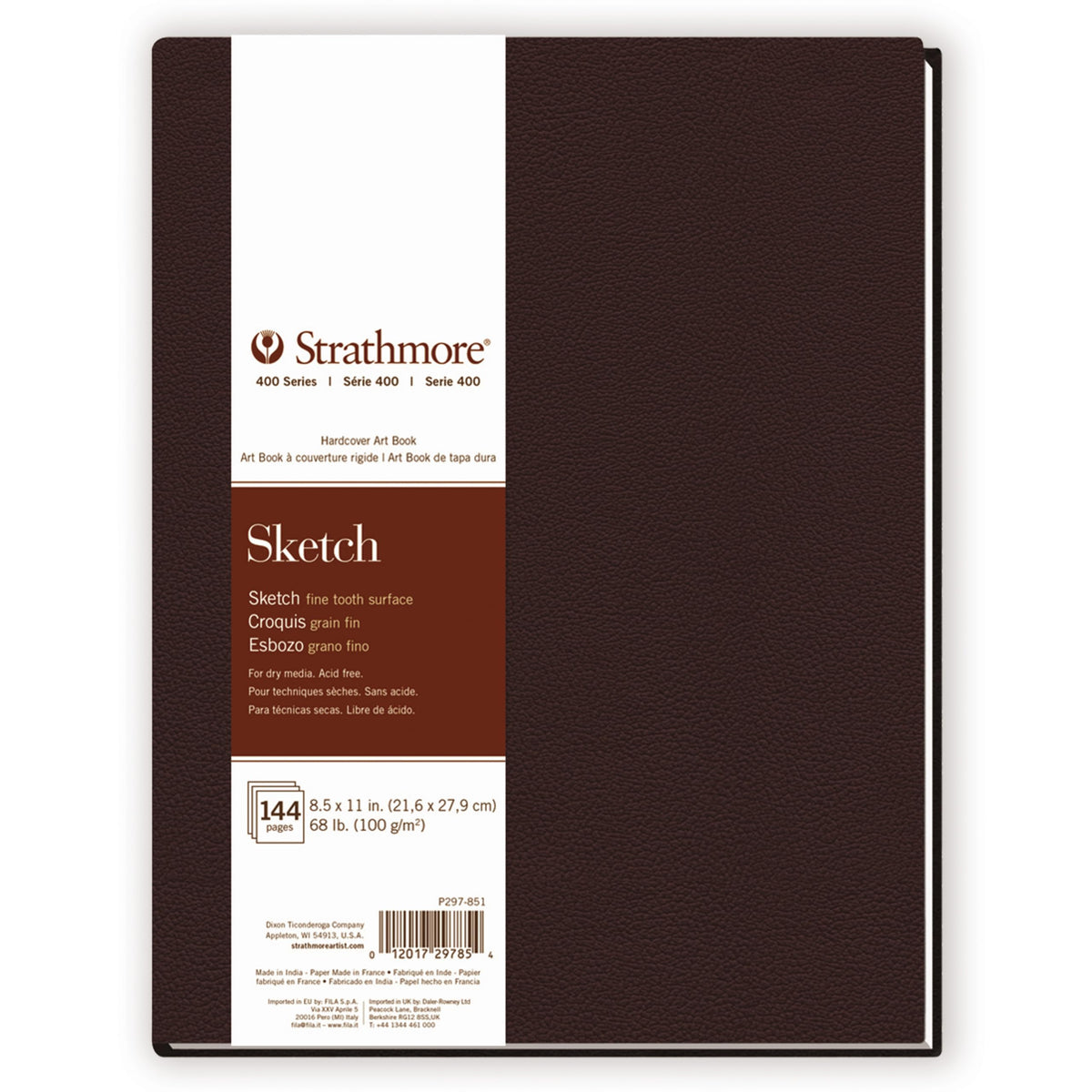 Strathmore 400 Series Hard Bound Sketch Journal, 60 lb. Paper, 8.5 X 11.5 inches, 192 Pages (297-12)