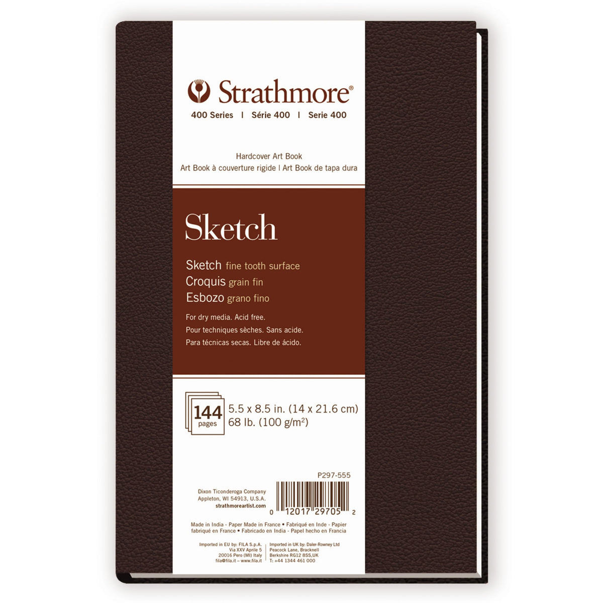 Strathmore 400 Series Hard Bound Sketch Journal, 60 lb. Paper, 8.5 X 11.5 inches, 192 Pages (297-12)