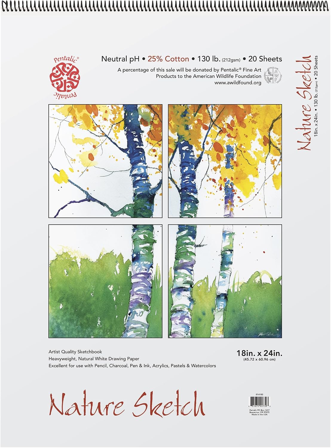 Pentalic Nature Sketch Pad, 9-Inch by 6-Inch
