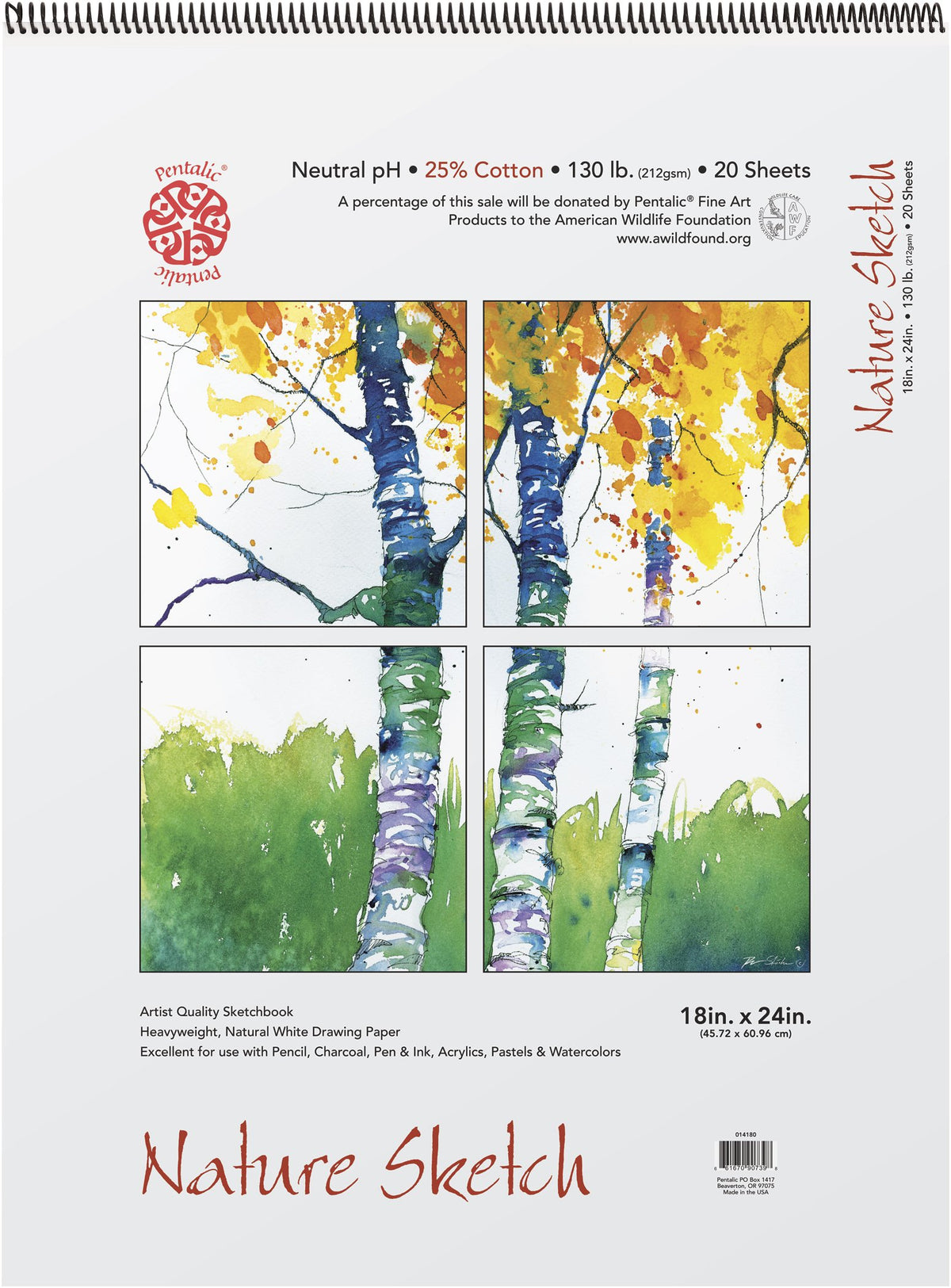 Pentalic Nature Sketch Pad, 9-Inch by 6-Inch