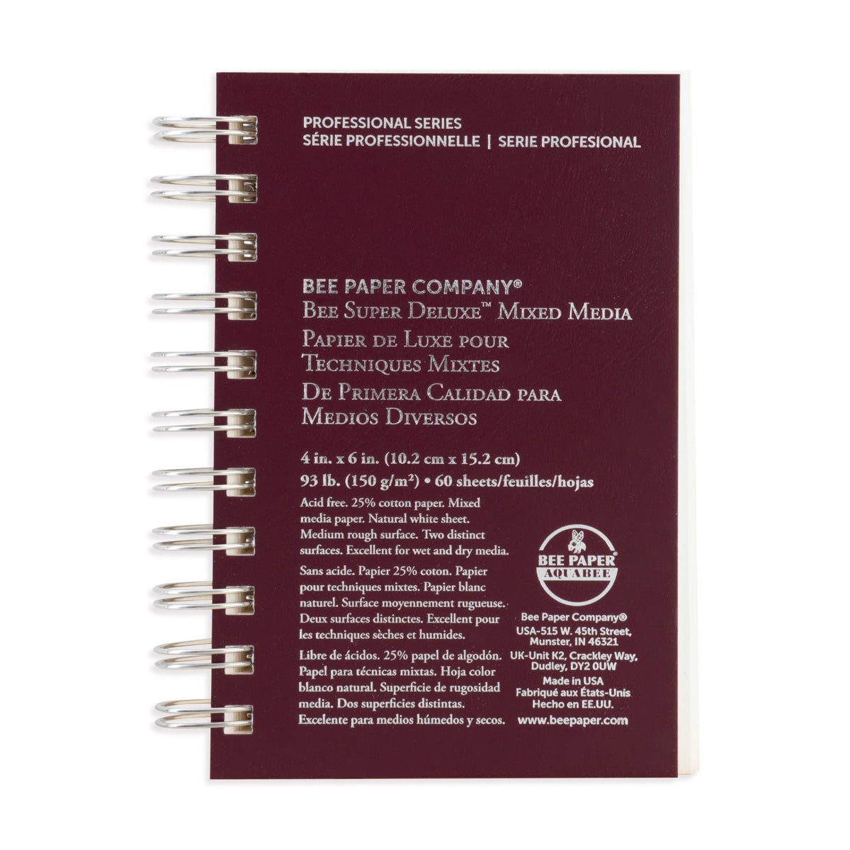 Bee Paper - 6"x 6" Super Deluxe Mixed Media Sketching Pad, 60 Sheets