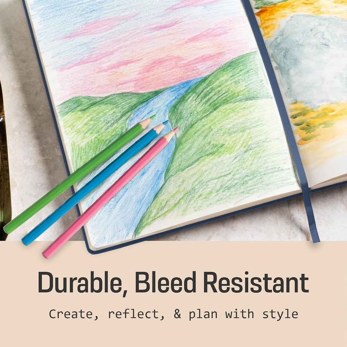 BROWNSTONE JOURNALS A5 Sketch Book Hardcover - 80 Sheets 100 GSM Paper