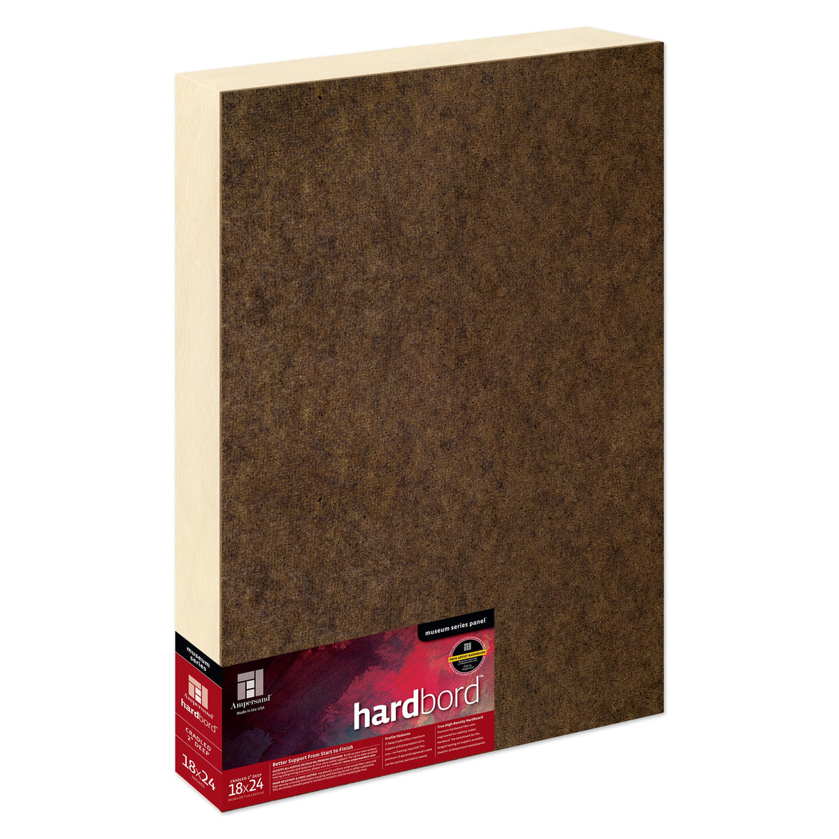 Ampersand Museum Series Hardbord for Painting and Mounting, 1/8 Inch Depth, 12X16 Inch (AMHB12)