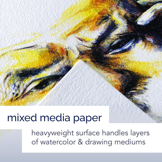 Canson Artist Series Mixed Media Paper, 11" x 14", Wirebound Pad, 20 Sheets
