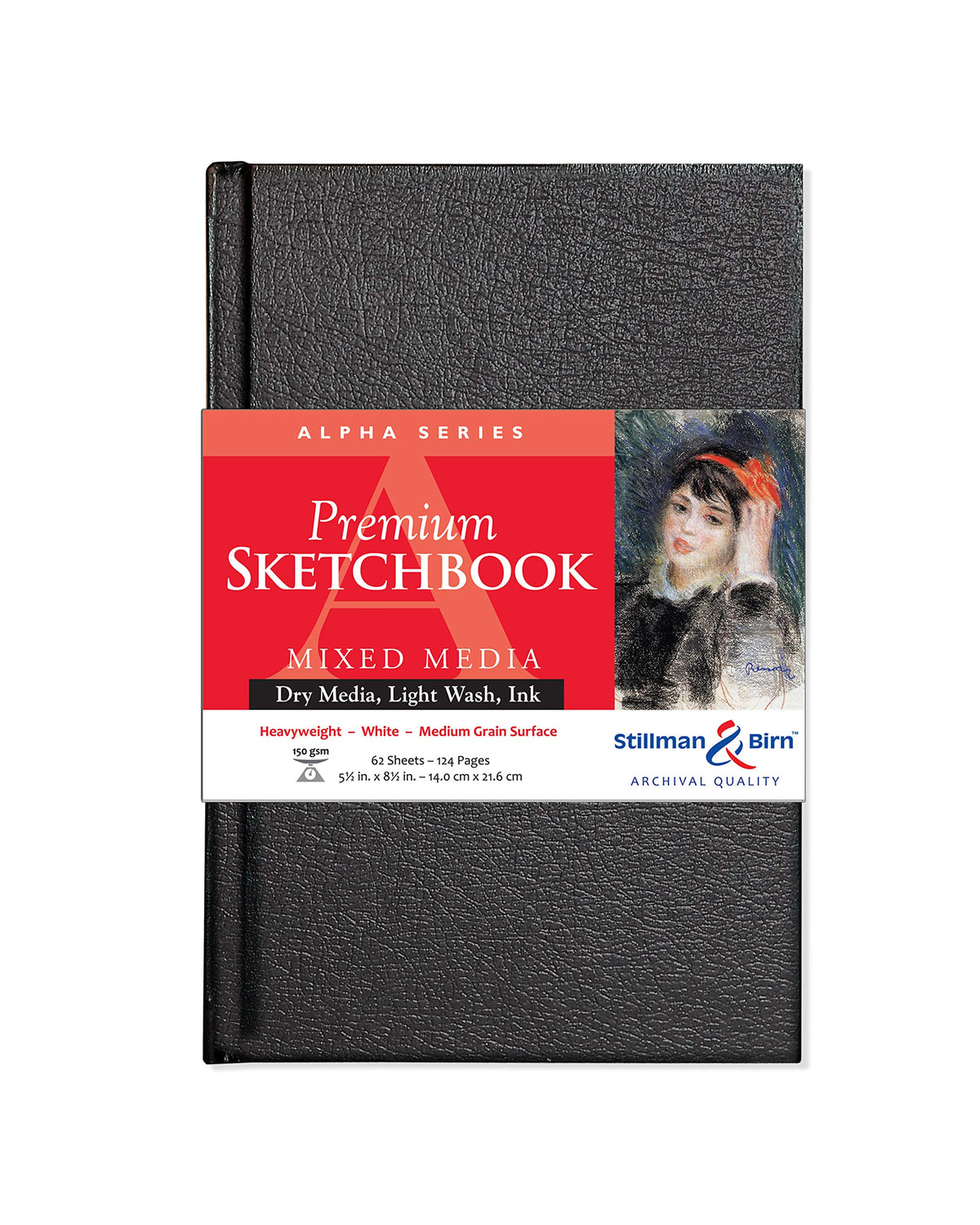 Stillman & Birn Alpha Series Hardbound Sketchbook, A4 (8.25" x 11.75"), 150 GSM (Heavyweight), White Paper, Medium Grain Surface