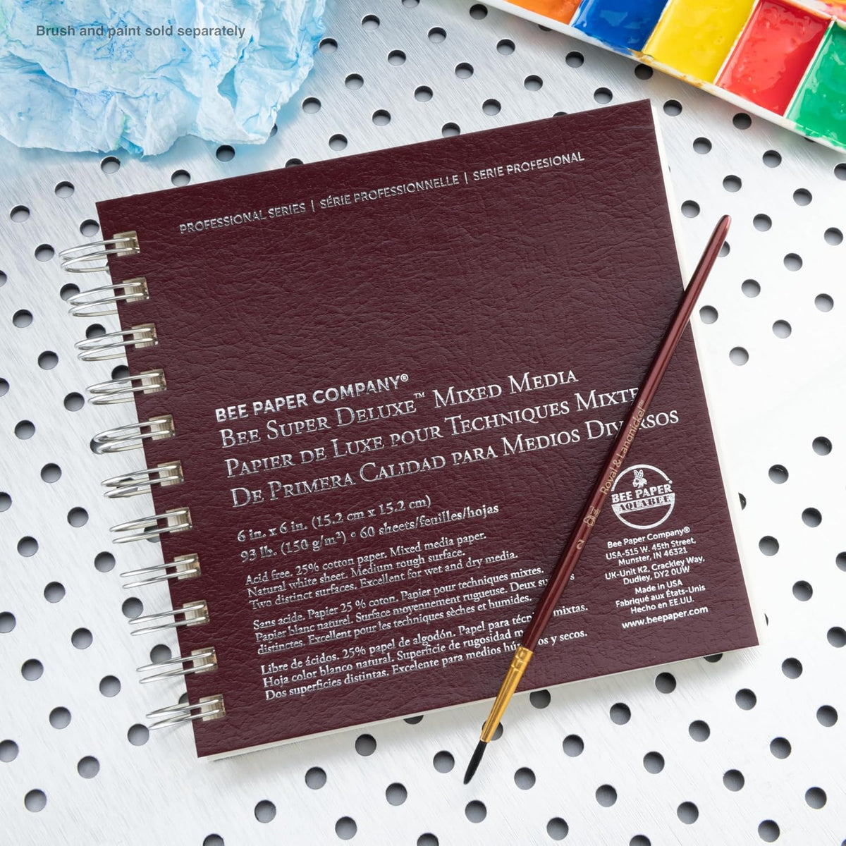 Bee Paper - 6"x 6" Super Deluxe Mixed Media Sketching Pad, 60 Sheets
