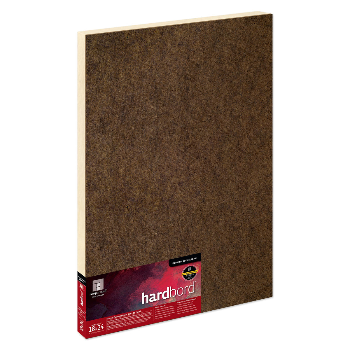Ampersand Museum Series Hardbord for Painting and Mounting, 1/8 Inch Depth, 12X16 Inch (AMHB12)