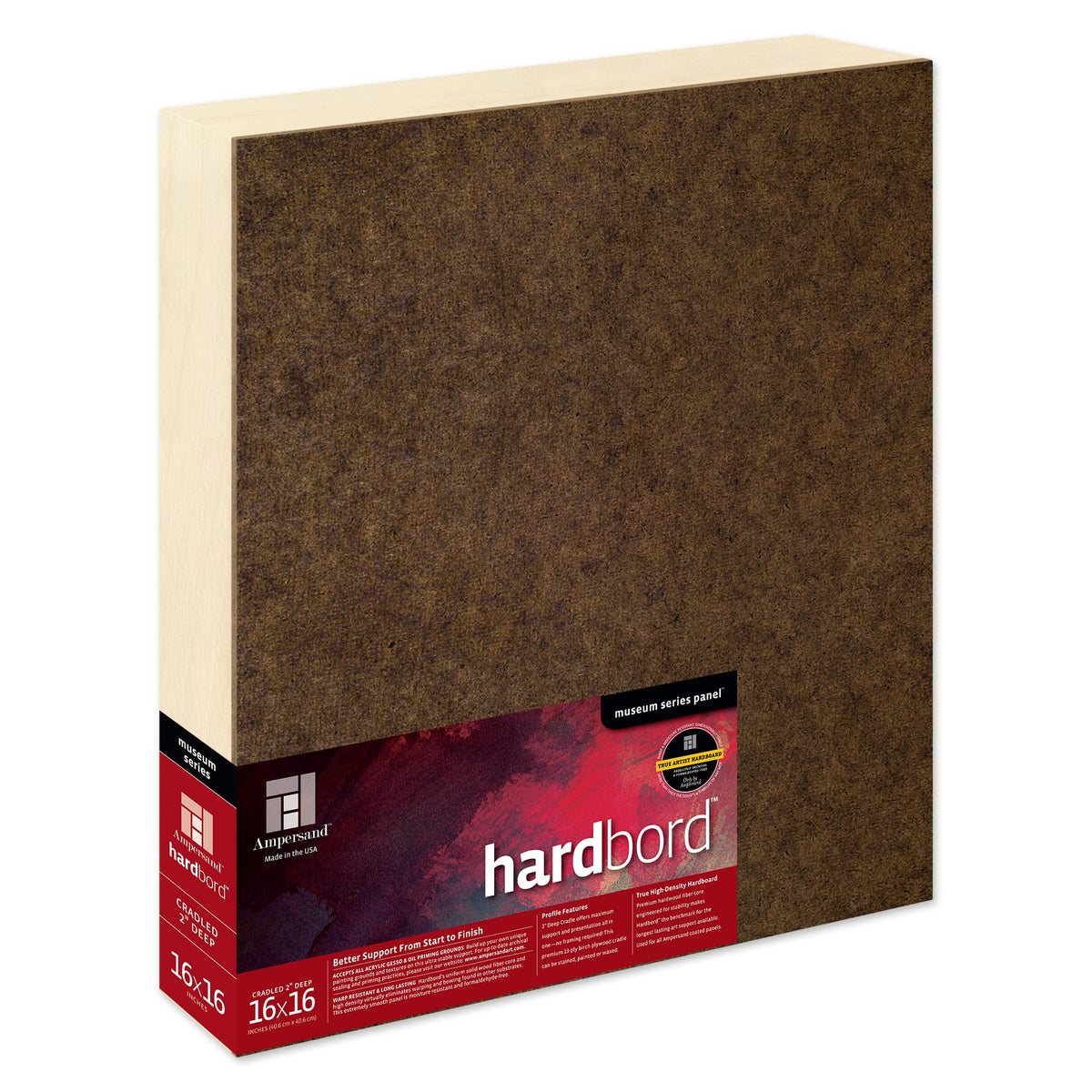 Ampersand Museum Series Hardbord for Painting and Mounting, 1/8 Inch Depth, 12X16 Inch (AMHB12)