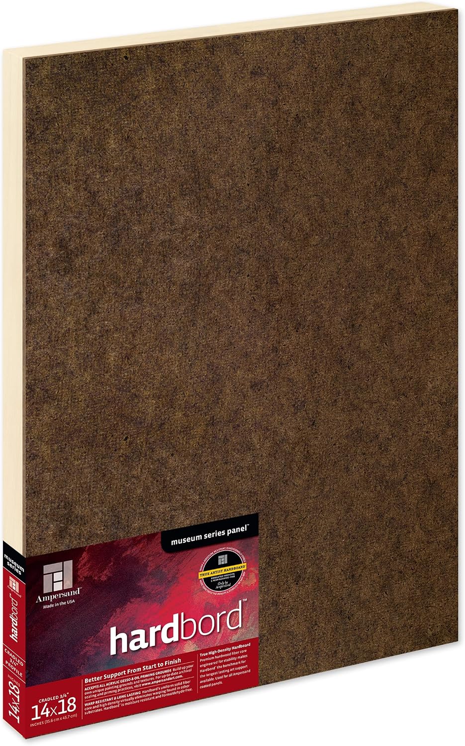 Ampersand Museum Series Hardbord for Painting and Mounting, 1/8 Inch Depth, 12X16 Inch (AMHB12)