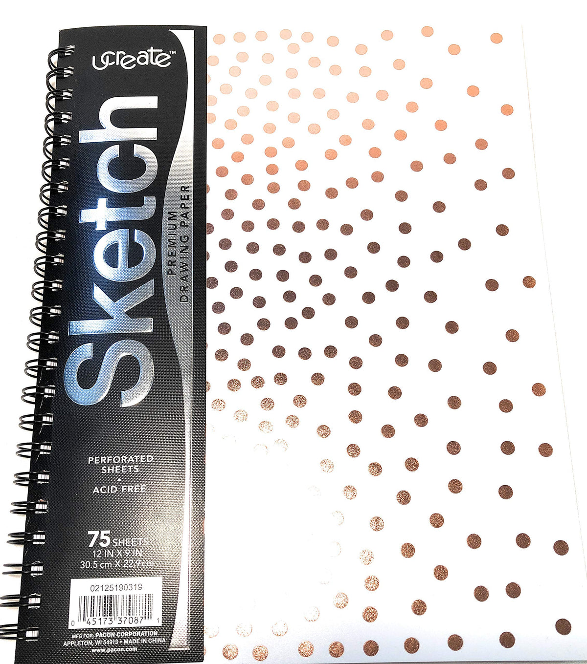 UCreate Fashion Poly Sketch Book, Kaleidoscope, 9'' x 12'', 75 Sheets