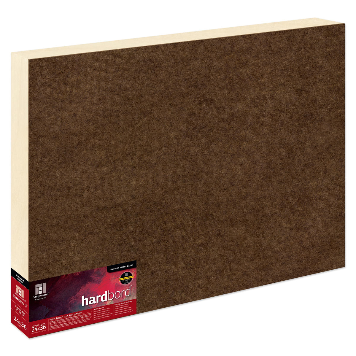 Ampersand Museum Series Hardbord for Painting and Mounting, 1/8 Inch Depth, 12X16 Inch (AMHB12)