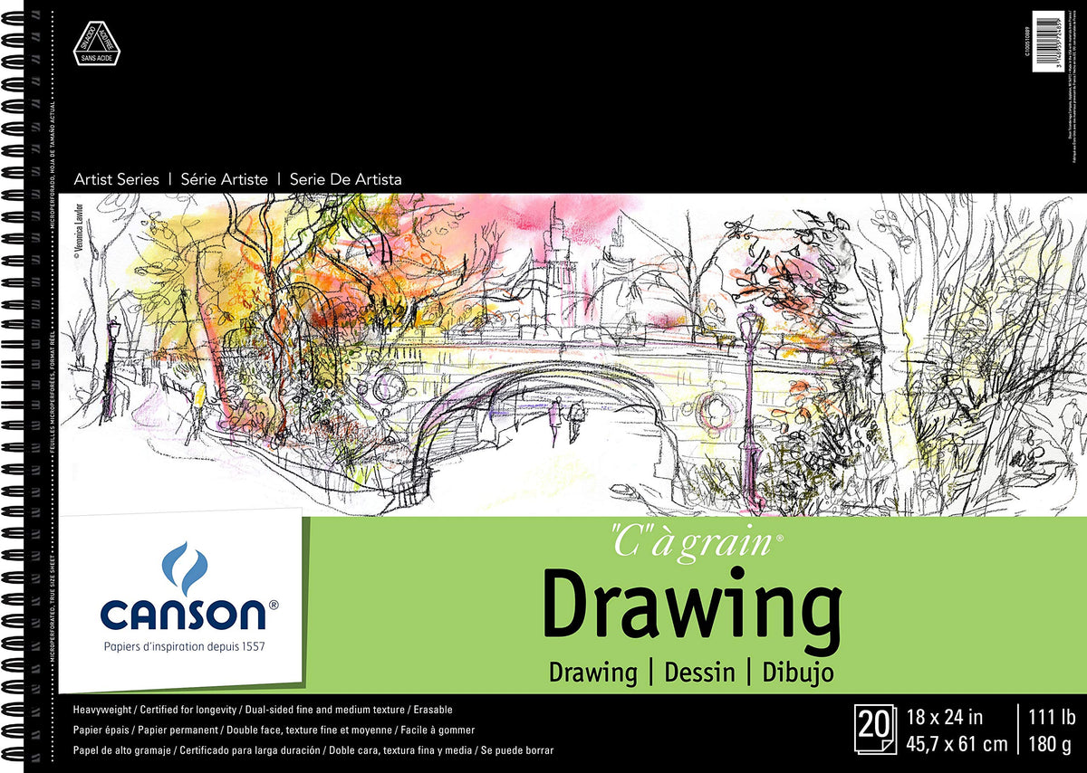 Canson Drawing Paper Art Book, Cream White, 9x12 in
