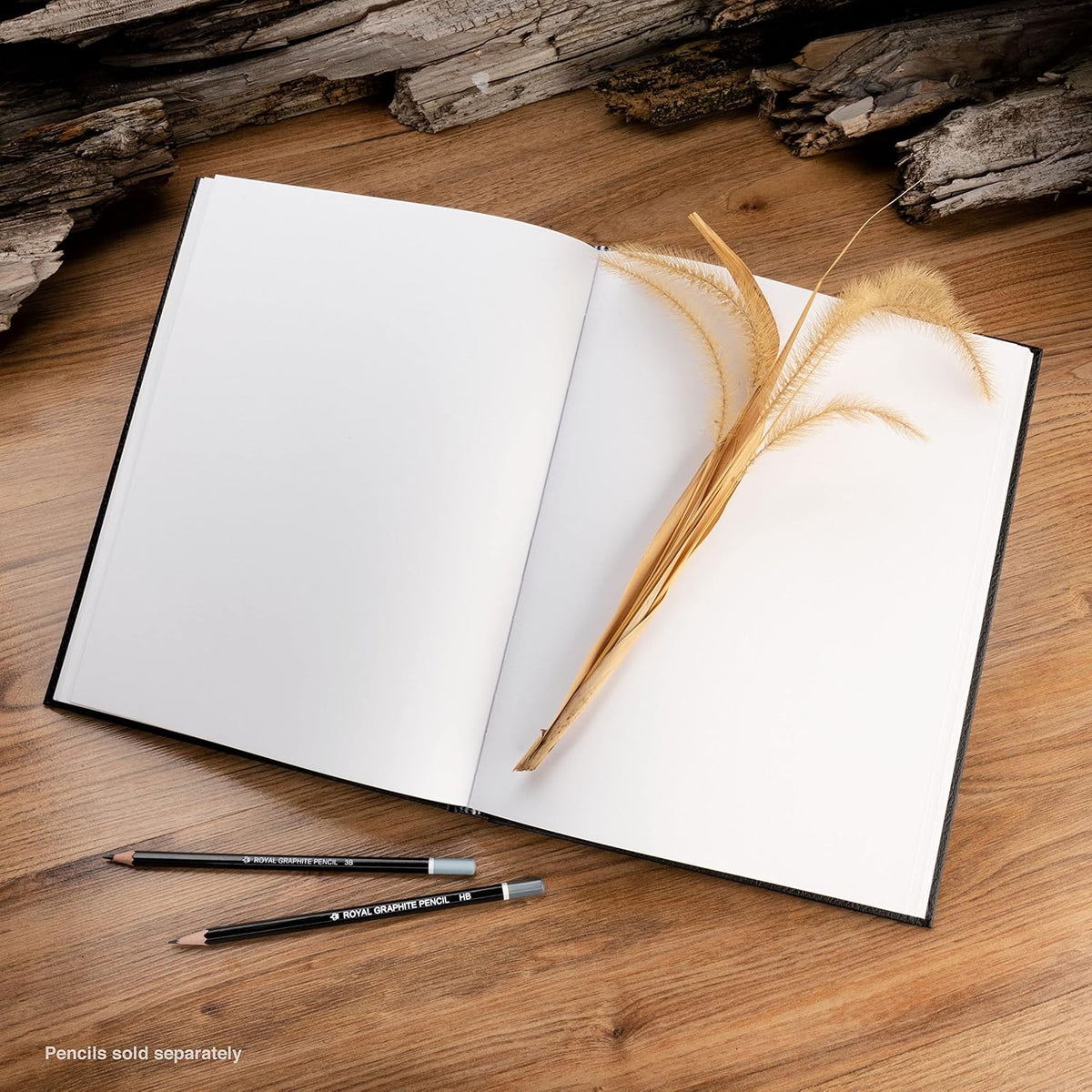 Pentalic - 8.5"x 11" Hardbound Sketchbook, 110 Sheets, Black