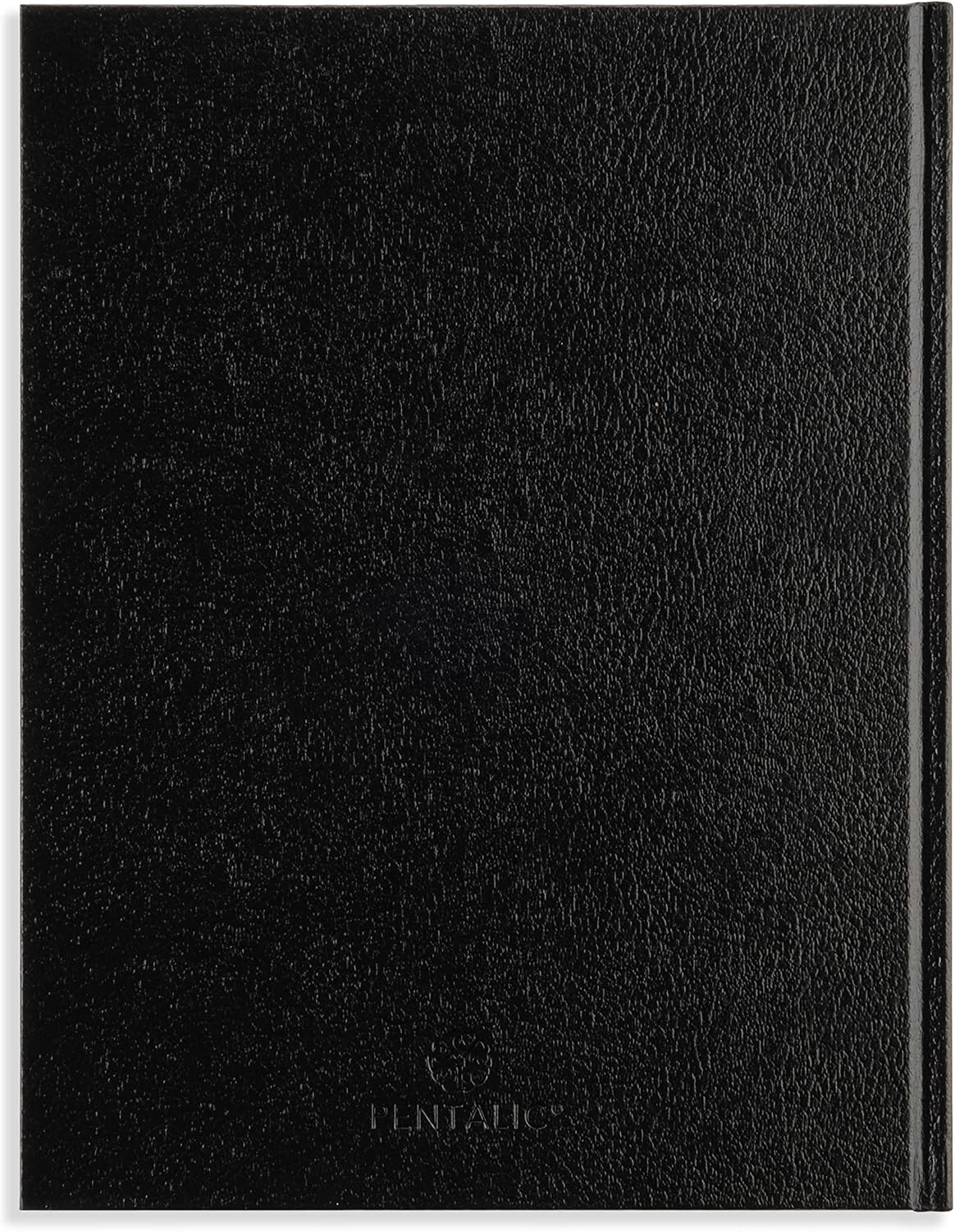 Pentalic - 8.5"x 11" Hardbound Sketchbook, 110 Sheets, Black