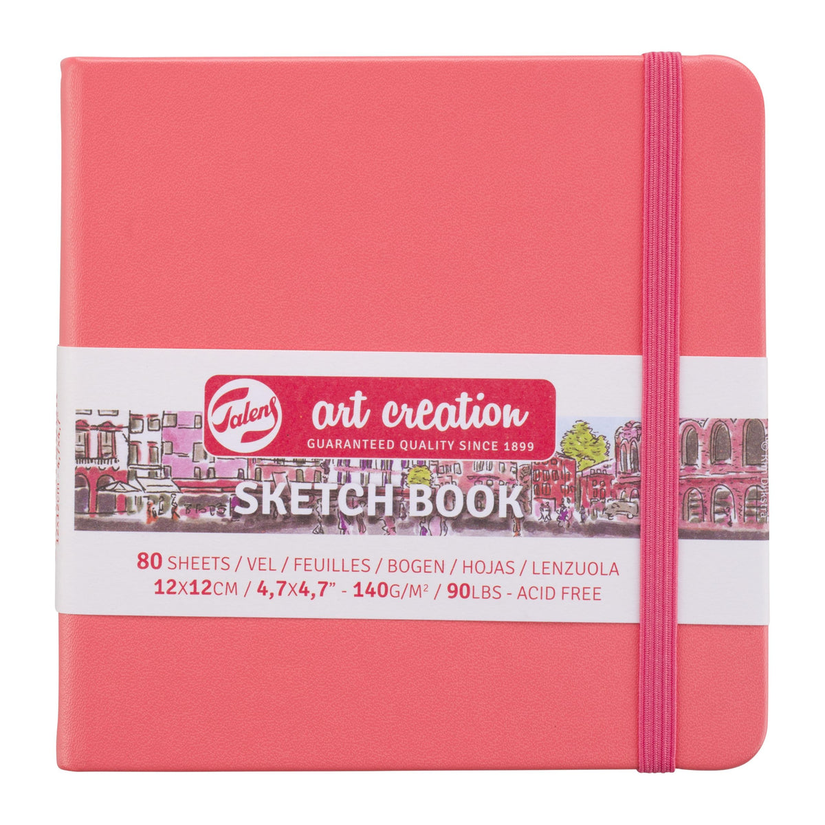 Talens Art Creation Sketchbook, Pastel Pink, 80 Sheets, 5.1 x 8.3 in
